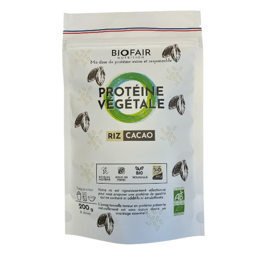 Protéine végétale bio riz brun cacao - 1